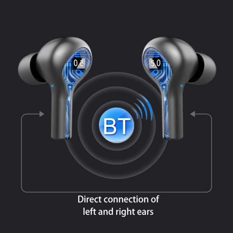 278 TWS External Noise Cancelling Touch Bluetooth Earphone with Charging Box, Support LED Power Digital Display & Breathing Lights & Call & Voice Assistant(Black) - TWS Earphone by buy2fix | Online Shopping UK | buy2fix