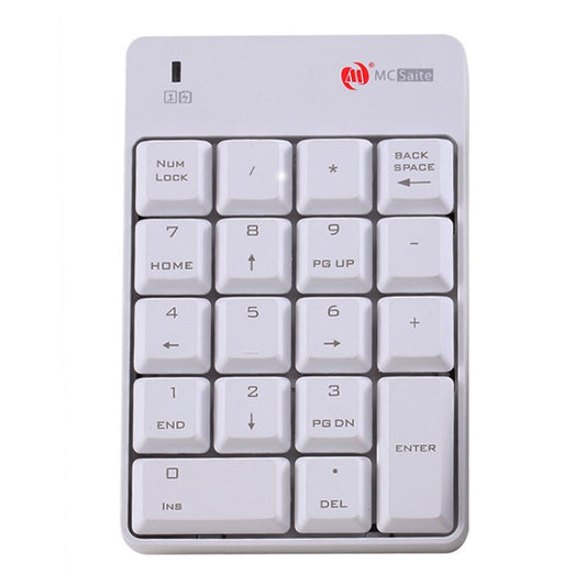 MC Saite SK-51AG 2 in 1 2.4G USB Numeric Wireless Keyboard  & Mini Calculator for Laptop Desktop PC(White) - Wireless Keyboard by MC Saite | Online Shopping UK | buy2fix