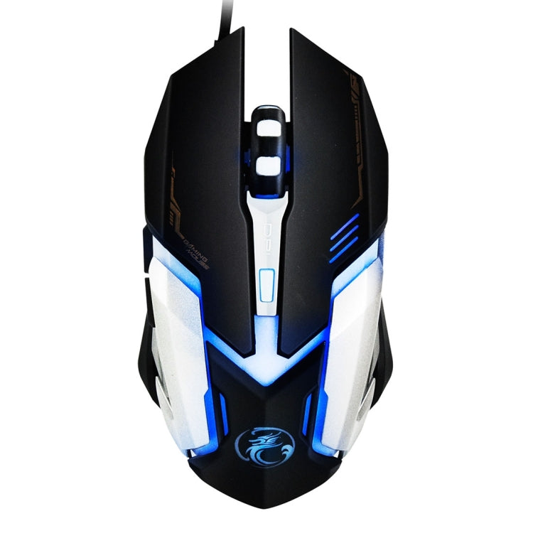 iMICE V6 LED Colorful Light USB 6 Buttons 3200 DPI Wired Optical Gaming Mouse for Computer PC Laptop(Black) - Wired Mice by iMICE | Online Shopping UK | buy2fix