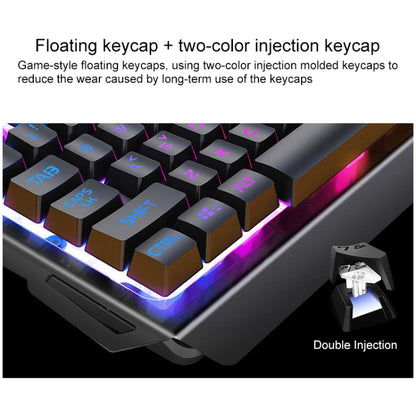 YINDIAO V2 Silent Mechanical Feel Gaming Keyboard Mouse Set (Black) - Wired Keyboard by YINDIAO | Online Shopping UK | buy2fix