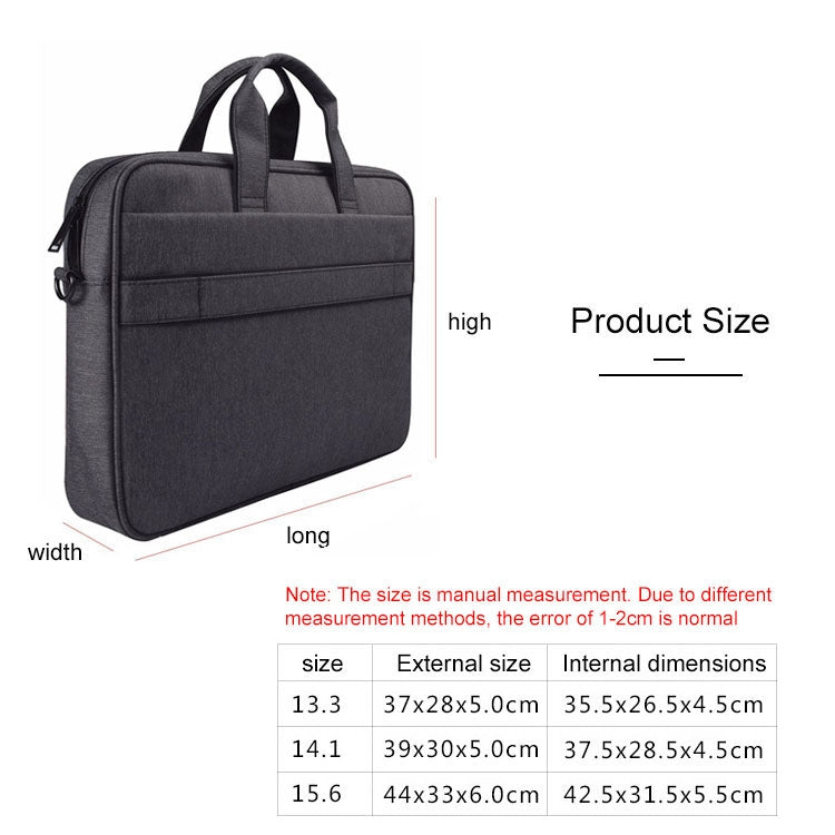 DJ03 Waterproof Anti-scratch Anti-theft One-shoulder Handbag for 13.3 inch Laptops, with Suitcase Belt(Black) - Computer & Networking by buy2fix | Online Shopping UK | buy2fix