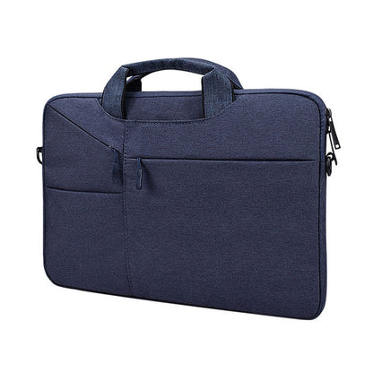 ST02S Waterproof Tear Resistance Hidden Portable Strap One-shoulder Handbag for 15.6 inch Laptops, with Suitcase Belt(Navy Blue) - Computer & Networking by buy2fix | Online Shopping UK | buy2fix