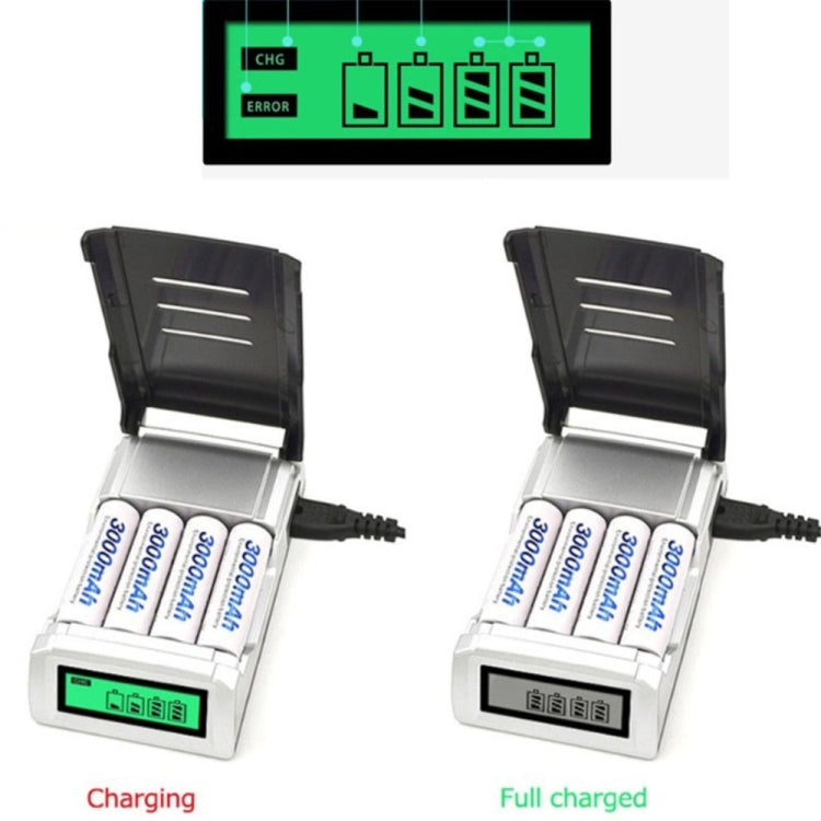 AC 100-240V 4 Slot Battery Charger for AA & AAA Battery, with LCD Display, AU Plug - Charger & Converter by buy2fix | Online Shopping UK | buy2fix