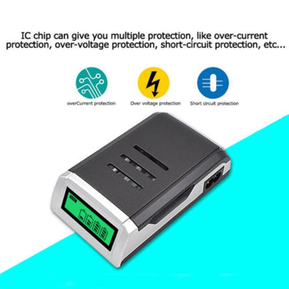 AC 100-240V 4 Slot Battery Charger for AA & AAA Battery, with LCD Display, AU Plug - Charger & Converter by buy2fix | Online Shopping UK | buy2fix