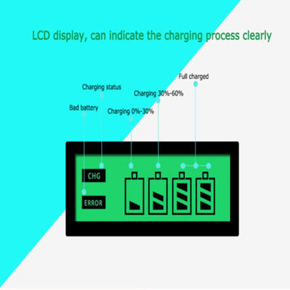 AC 100-240V 4 Slot Battery Charger for AA & AAA Battery, with LCD Display, AU Plug - Charger & Converter by buy2fix | Online Shopping UK | buy2fix