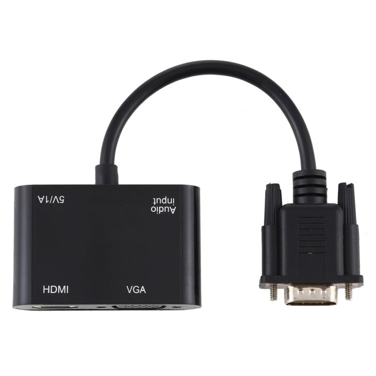 2 in 1 VGA to HDMI + VGA 15 Pin HDTV Adapter Converter with Audio - Adapter by buy2fix | Online Shopping UK | buy2fix