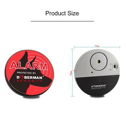 DOBERMAN SE-0106 Ultra-slim Round Door / Window Alert Detect Vibration Sensor Alarm for Home Alarms Security - Security by buy2fix | Online Shopping UK | buy2fix