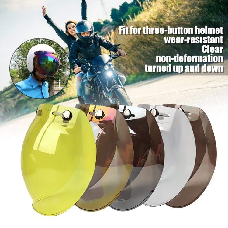 Soman Motorcycle Bubble Visor Open Face Helmet Visor Helmet Windshield Shield with Transparent Frame(Colour) - Helmets by SOMAN | Online Shopping UK | buy2fix