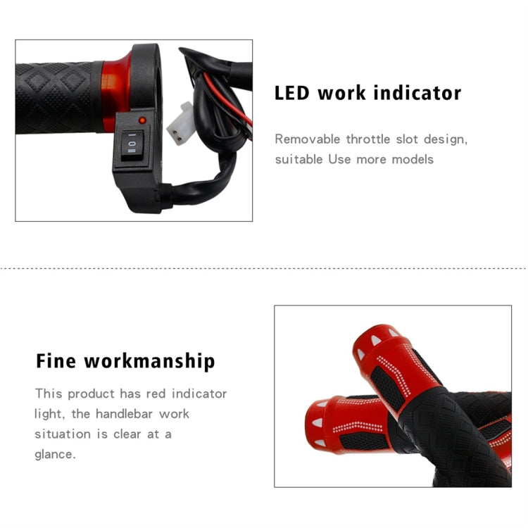 CS-764A1 12V Motorcycle Scooter Aluminum Alloy Electric Hand Grip Cover Heated Grip Handlebar (Red) - Grips by buy2fix | Online Shopping UK | buy2fix