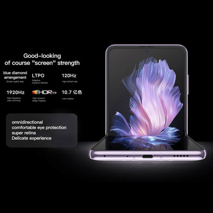 vivo X Flip 5G, 50MP Camera, 12GB+256GB, Dual Back Cameras, Side Fingerprint Identification, 4400mAh Battery, 6.74 inch + 3.0 inch Android 13.0 OriginOS 3 Qualcomm Snapdragon 8+ Gen1 Octa Core up to 3.0GHz, NFC, OTG, Network: 5G (Black) - vivo by vivo | Online Shopping UK | buy2fix