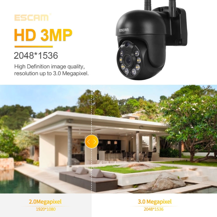 ESCAM WNK610 3.0 Million Pixels Wireless Dome IP Camera, Support Motion Detection & Two-way Audio & Full-color Night Vision & TF Card, EU Plug - Security by ESCAM | Online Shopping UK | buy2fix