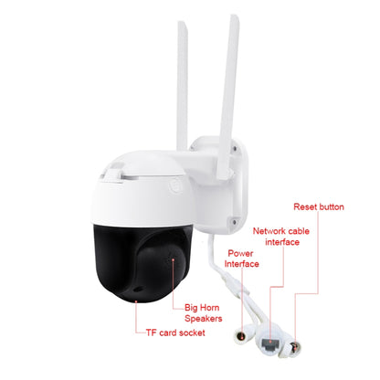 QX36 1080P 3.0MP 3.6mm Lens IP65 Waterproof PTZ 360 Degree Rotating WIFI Camera, Support Day and Night Full Color & Two-way Voice Intercom & Motion Humanoid Detection & Video Playback & 128GB TF Card, US Plug - Security by buy2fix | Online Shopping UK | buy2fix