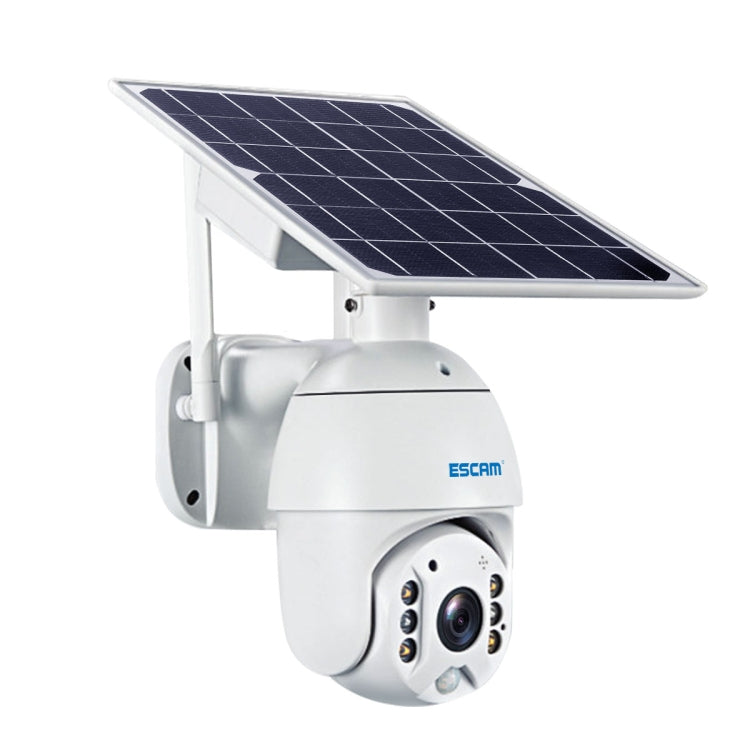 ESCAM QF480 EU Version HD 1080P IP66 Waterproof 4G Solar Panel PT IP Camera without Battery, Support Night Vision / Motion Detection / TF Card / Two Way Audio (White) - Security by ESCAM | Online Shopping UK | buy2fix