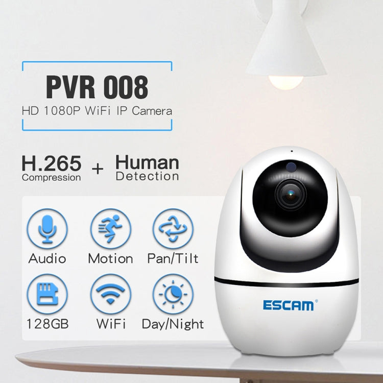 ESCAM PVR008 HD 1080P WiFi IP Camera, Support Motion Detection / Night Vision, IR Distance: 10m, AU Plug - Security by ESCAM | Online Shopping UK | buy2fix