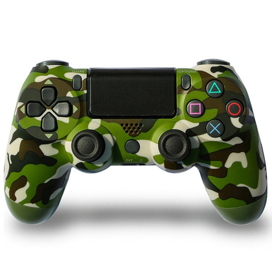 Camouflage Wireless Bluetooth Game Handle Controller with Lamp for PS4, US Version(Green) - Gamepads by buy2fix | Online Shopping UK | buy2fix