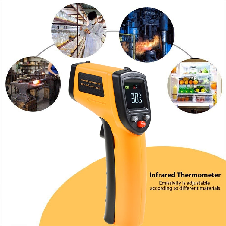 GM333 Portable Digital Laser Point Infrared Thermometer, Temperature Range: -50-400 Celsius Degree - Consumer Electronics by buy2fix | Online Shopping UK | buy2fix