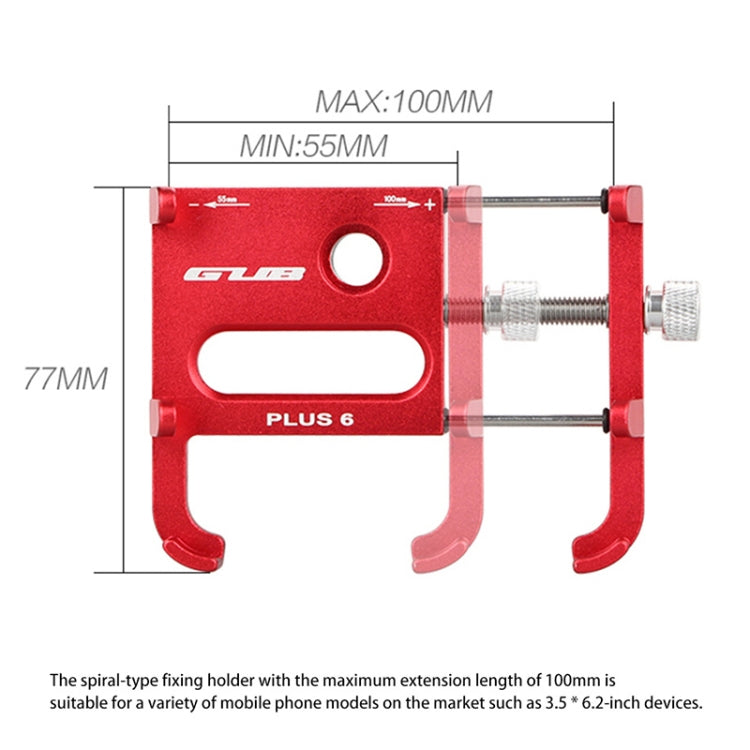GUB Plus 6 Aluminum Alloy MTB Bike Bicycle Phone Holder(Rose Gold) - Outdoor & Sports by GUB | Online Shopping UK | buy2fix