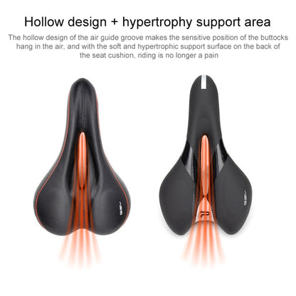 PROMEND SD-567 Hollow Breathable Silicone Racing Bicycle Saddle(Black Red) - Outdoor & Sports by PROMEND | Online Shopping UK | buy2fix