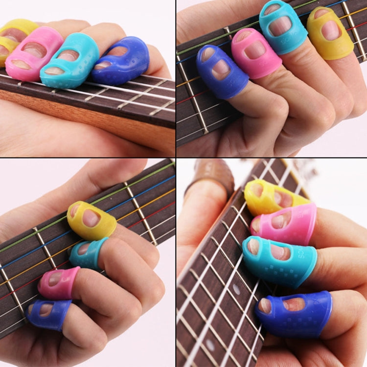 10 PCS Guitar Ukulele Stringed Instrument Finger Protector Anti-pain Finger Cap in Random Color Delivery(Size: L) - Stringed Instruments by buy2fix | Online Shopping UK | buy2fix