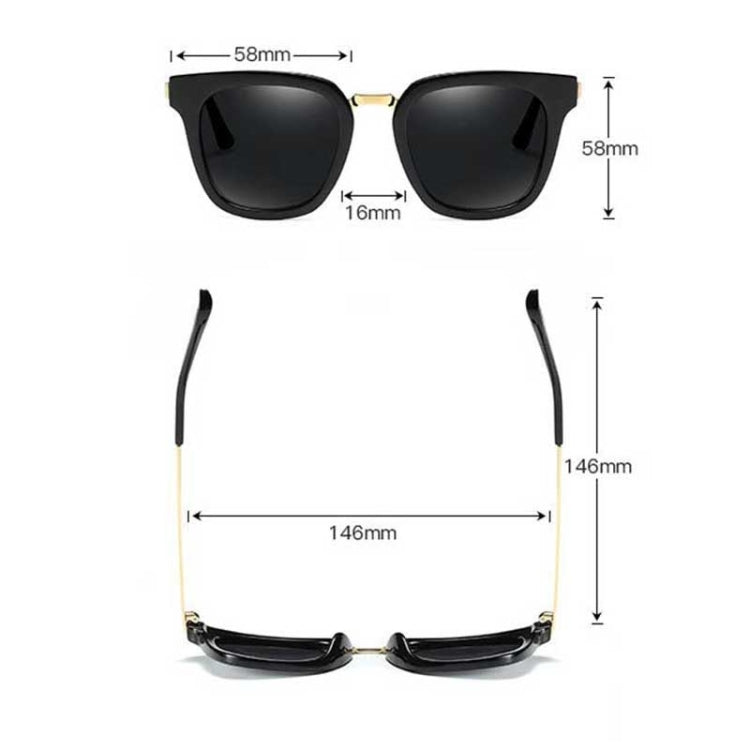 Men Fashion UV400 Polarized Sunglasses (Black + Grey) - Sunglasses by buy2fix | Online Shopping UK | buy2fix