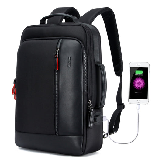 Bopai 751-006641 Large Capacity Business Fashion Breathable Laptop Backpack with External USB Interface, Size: 30 x 15 x 44cm(Black) - Backpack by Bopai | Online Shopping UK | buy2fix