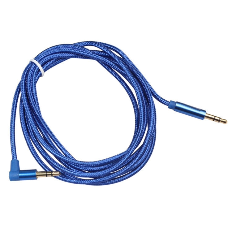 AV01 3.5mm Male to Male Elbow Audio Cable, Length: 2m (Blue) - Aux Cable by buy2fix | Online Shopping UK | buy2fix