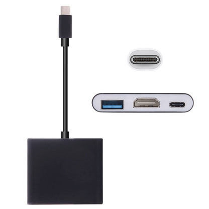 USB-C / Type-C 3.1 Male to USB-C / Type-C 3.1 Female & HDMI Female & USB 3.0 Female Adapter(Black) - Computer & Networking by buy2fix | Online Shopping UK | buy2fix