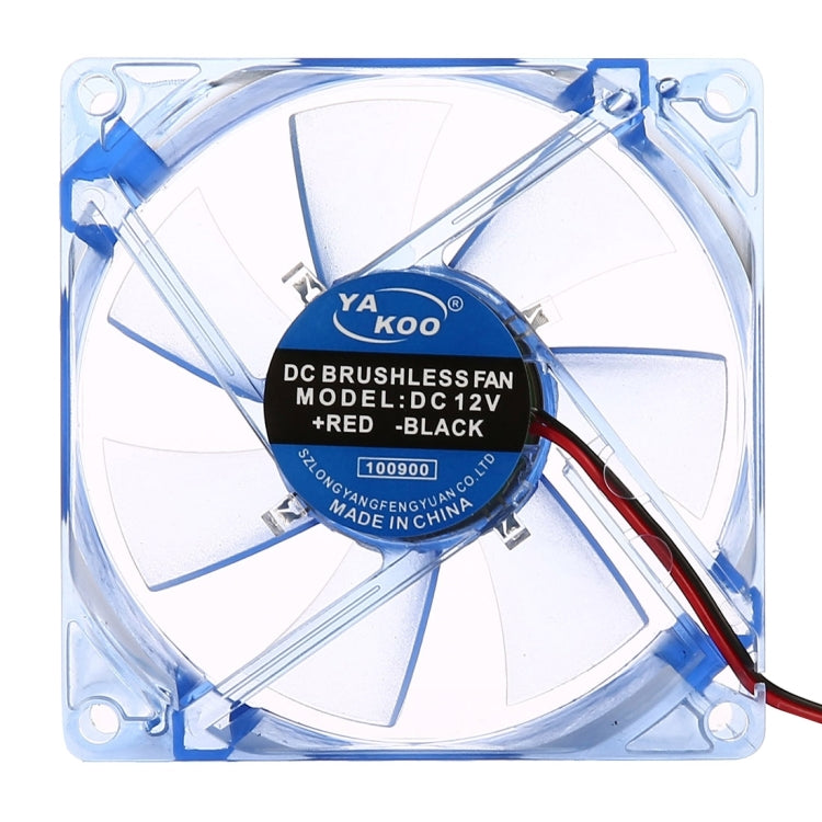 8025 4 Pin DC 12V 0.18A Computer Case Cooler Cooling Fan with LED Light, Random Color Delivery , Size: 80x80x25mm - Fan Cooling by buy2fix | Online Shopping UK | buy2fix