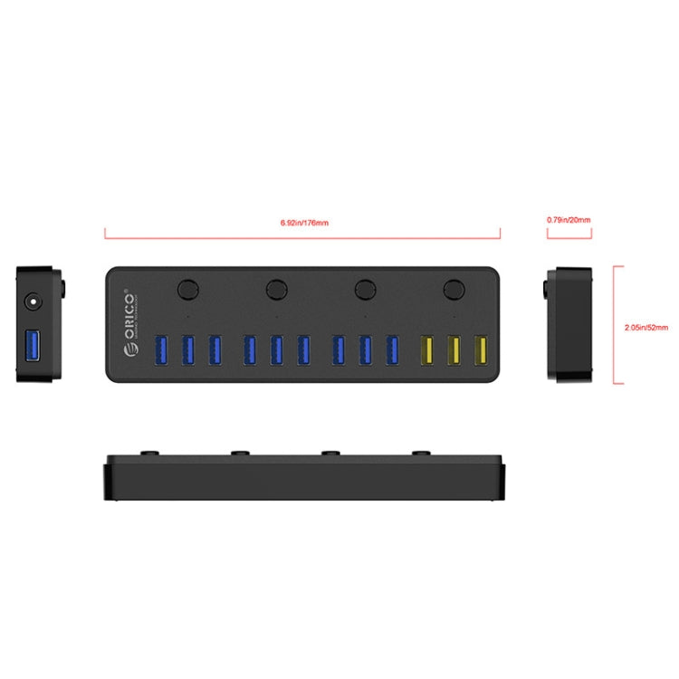 ORICO P12-U3 Desktop Multi-function 12 Ports USB 3.0 HUB with 1m USB Cable & LED Indicator -  by ORICO | Online Shopping UK | buy2fix