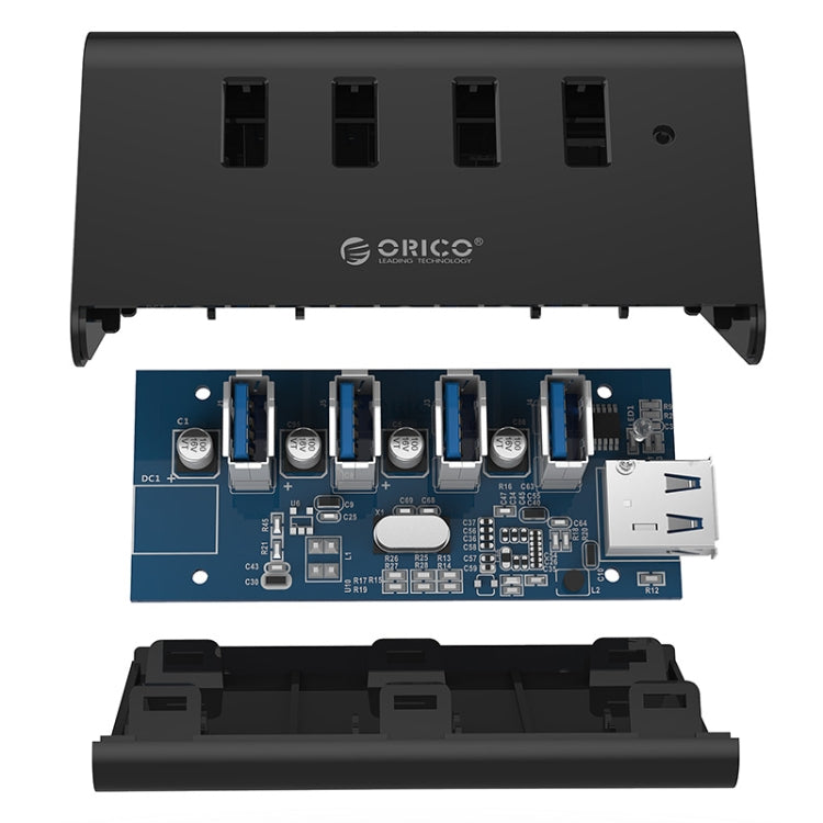 ORICO SHC-U3 ABS Material Desktop 4 Ports USB 3.0 HUB with Phone / Tablet Holder & 1m USB Cable & LED Indicator - Computer & Networking by ORICO | Online Shopping UK | buy2fix