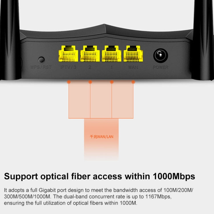 Tenda AC8 AC1200 2.4 / 5GHz Dual-Band Gigabit Port Wireless Router - Wireless Routers by Tenda | Online Shopping UK | buy2fix