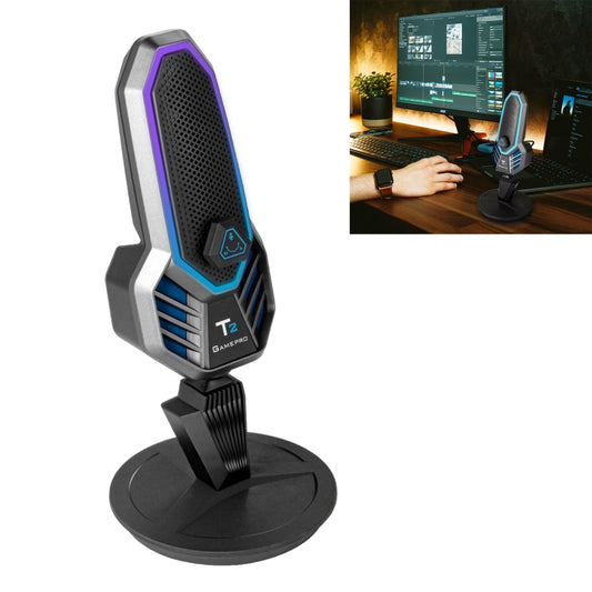 Yanmai T2 USB Gaming Condenser Microphone with RGB Lighting - Microphone by Yanmai | Online Shopping UK | buy2fix