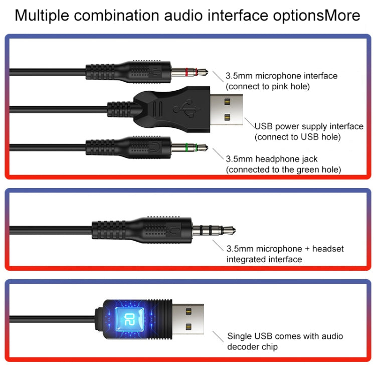 YINDIAO Q3 USB Wired E-sports Gaming Headset with Mic & RGB Light, Cable Length: 1.67m (White) - Multimedia Headset by YINDIAO | Online Shopping UK | buy2fix