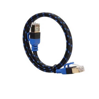 REXLIS CAT7-2 Gold-plated CAT7 Flat Ethernet 10 Gigabit Two-color Braided Network LAN Cable for Modem Router LAN Network, with Shielded RJ45 Connectors, Length: 0.5m - Lan Cable and Tools by REXLIS | Online Shopping UK | buy2fix