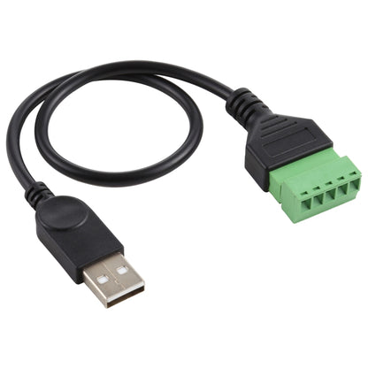 USB Male to 5 Pin Pluggable Terminals Solder-free USB Connector Solderless Connection Adapter Cable, Length: 30cm - USB Cable by buy2fix | Online Shopping UK | buy2fix