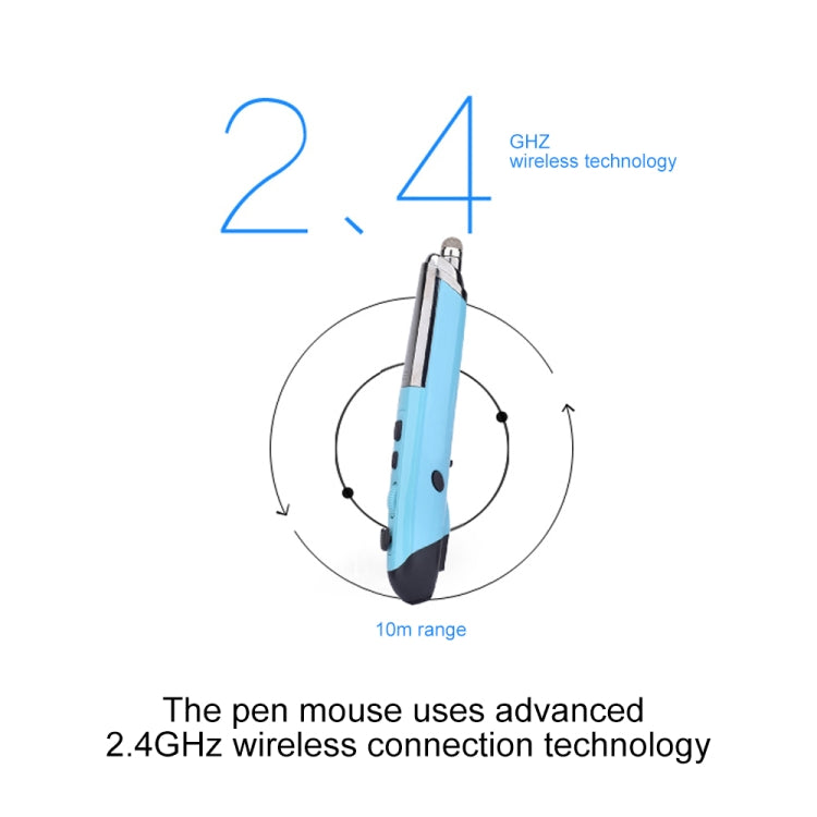 PR-08 6-keys Smart Wireless Optical Mouse with Stylus Pen & Laser Function (Blue) - Computer & Networking by buy2fix | Online Shopping UK | buy2fix