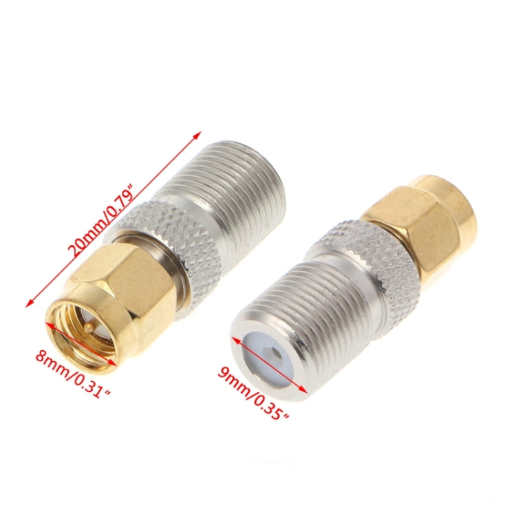 2 PCS SMA Female to F Female RF Coaxial Connector - Consumer Electronics by buy2fix | Online Shopping UK | buy2fix