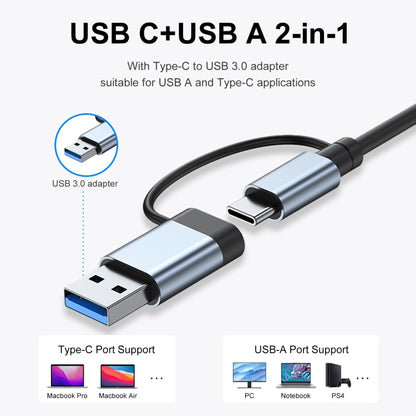 7 in 1 USB 3.0 and Type-C / USB-C to USB 3.0 USB 2.0 HUB Adapter - Computer & Networking by buy2fix | Online Shopping UK | buy2fix