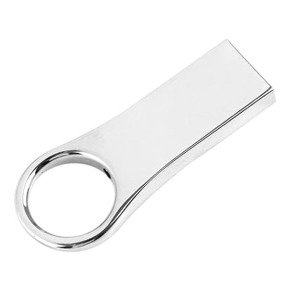 eekoo 128GB USB 2.0 Waterproof Shockproof Metal Ring Shape U Disk Flash Memory Card (Silver) - USB Flash Drives by eekoo | Online Shopping UK | buy2fix