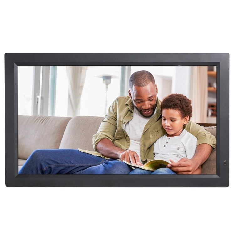 23.6 inch LED Display Digital Photo Frame with Holder & Remote Control, US Plug(Black) - Consumer Electronics by buy2fix | Online Shopping UK | buy2fix