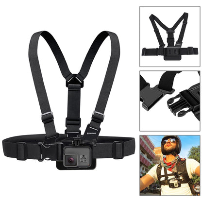 PULUZ 53 in 1 Accessories Total Ultimate Combo Kits (Chest Strap + Suction Cup Mount + 3-Way Pivot Arms + J-Hook Buckle + Wrist Strap + Helmet Strap + Extendable Monopod + Surface Mounts + Tripod Adap ...  for GoPro, Insta360, DJI and Other Action Cameras -  by PULUZ | Online Shopping UK | buy2fix