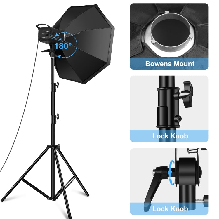 PULUZ 150W 3200K-5600K Photo Studio Strobe Flash Light Kit with Softbox Reflector & Tripod(US Plug) - Shoe Mount Flashes by PULUZ | Online Shopping UK | buy2fix