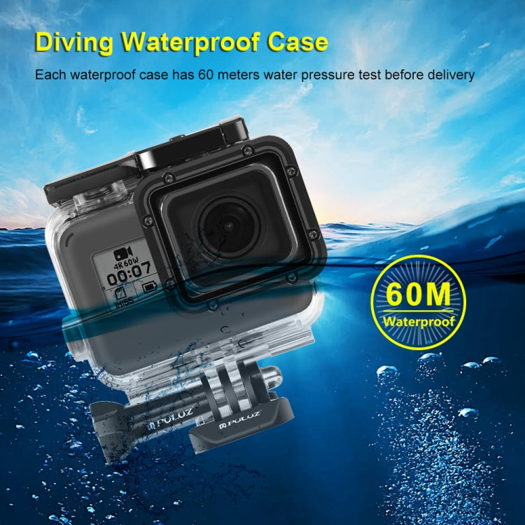 PULUZ for GoPro HERO(2018) / HERO7 Black /6 /5 60m Underwater Waterproof Housing Diving Protective Case with Buckle Basic Mount & Screw - DJI & GoPro Accessories by PULUZ | Online Shopping UK | buy2fix