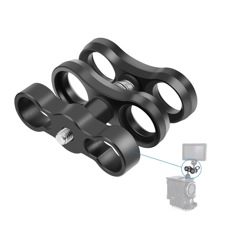 PULUZ Dual Aluminum Alloy Clamp for Underwater Arm System - Camera Accessories by PULUZ | Online Shopping UK | buy2fix