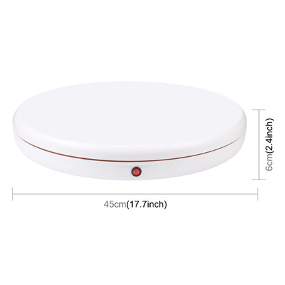 PULUZ 45cm Remote Control Adjusting Speed Rotating Turntable Display Stand, White, Load 100kg(US Plug) -  by PULUZ | Online Shopping UK | buy2fix