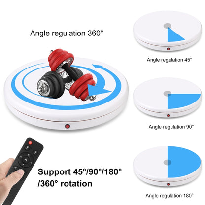 PULUZ 45cm Remote Control Adjusting Speed Rotating Turntable Display Stand, White, Load 100kg(US Plug) -  by PULUZ | Online Shopping UK | buy2fix