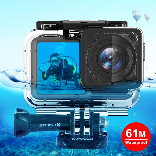 PULUZ 61m Underwater Waterproof Housing Diving Case for DJI Osmo Action, with Buckle Basic Mount & Screw - DJI & GoPro Accessories by PULUZ | Online Shopping UK | buy2fix