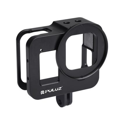 PULUZ Housing Shell CNC Aluminum Alloy Protective Cage with 52mm UV Lens for GoPro HERO8 Black(Black) - Metal Cases by PULUZ | Online Shopping UK | buy2fix