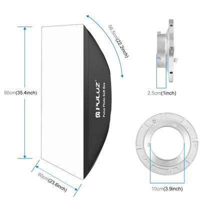 PULUZ Rectangle Speedlite Softbox Bowens Mount Diffuser - Camera Accessories by PULUZ | Online Shopping UK | buy2fix