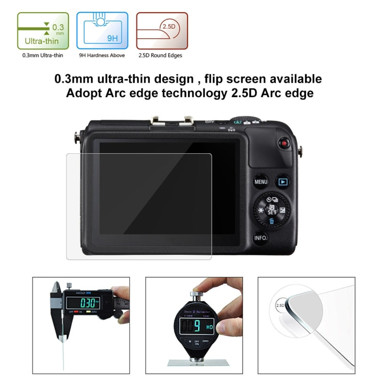 PULUZ 2.5D 9H Tempered Glass Film for Canon SX700, Compatible with Canon SX600 / SX610 / SX620 / SX720 / SX710 / IXUS230 / G15 / G16, Sony WX350 / WX300, Panasonic SZ9 / SZ7, Fujifilm Q1 / Q2 / XF1 - Camera Accessories by PULUZ | Online Shopping UK | buy2fix